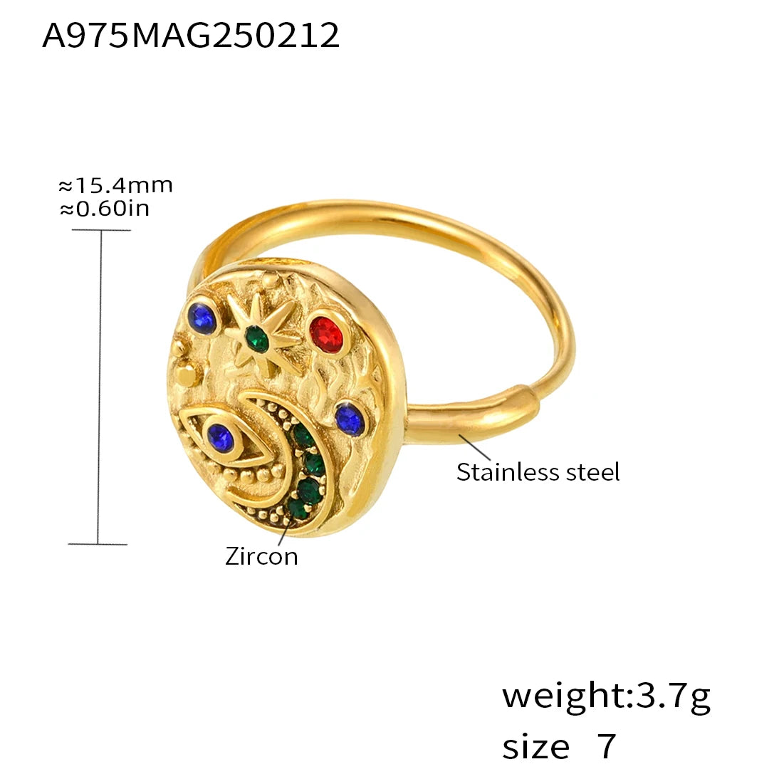 Celestial Starlight Talisman Ring