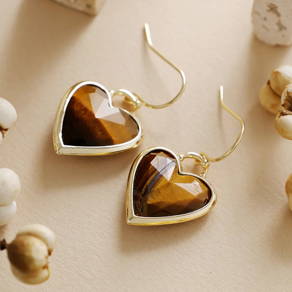 Elegant Crystal Heart Earrings