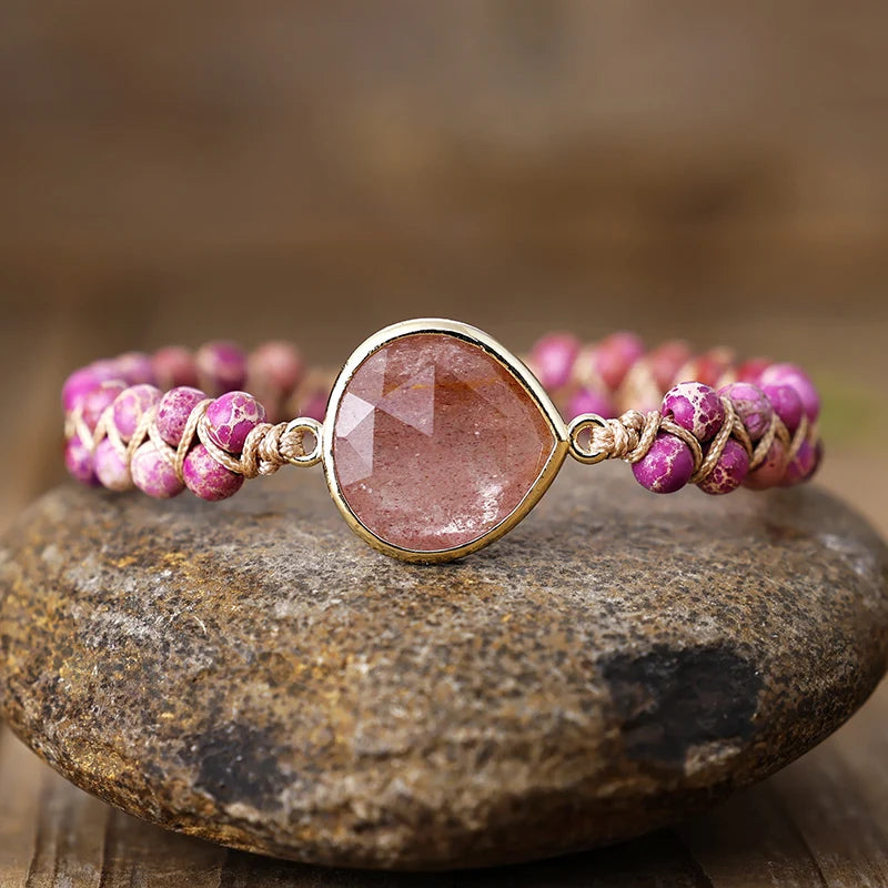 Braided Friendship Teardrop Charm Bracelet