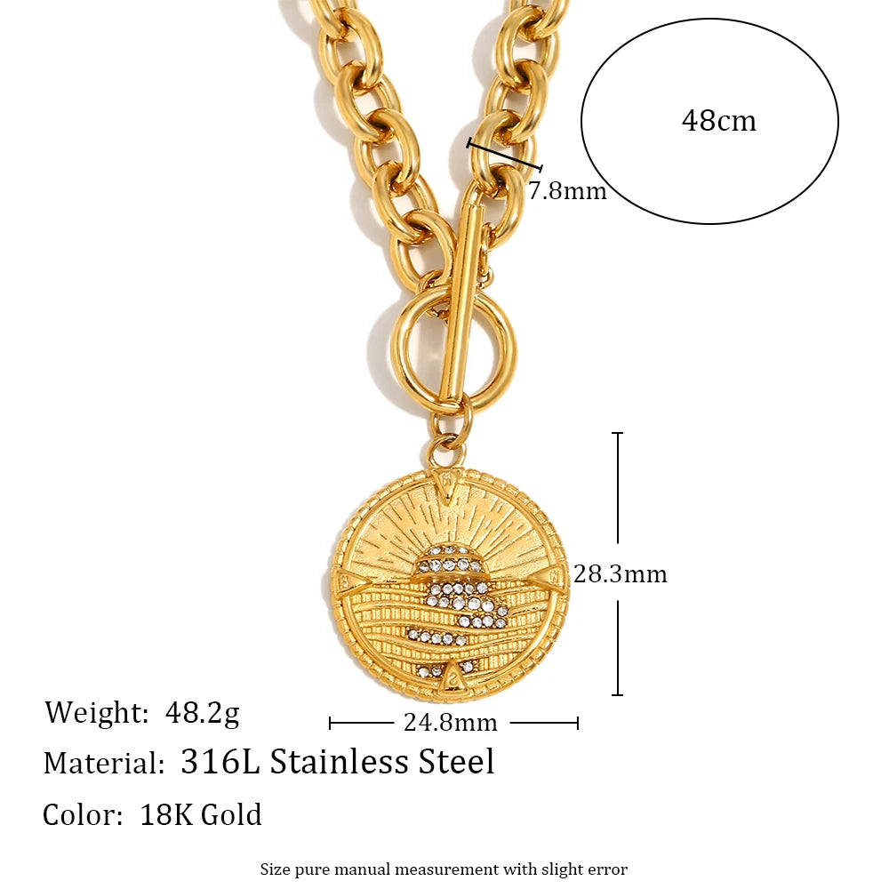 Rays of Renewal Sunrise Medallion Necklace