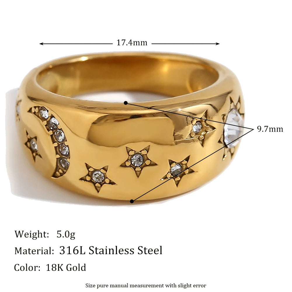 Cosmic Carvings Tapered Ring