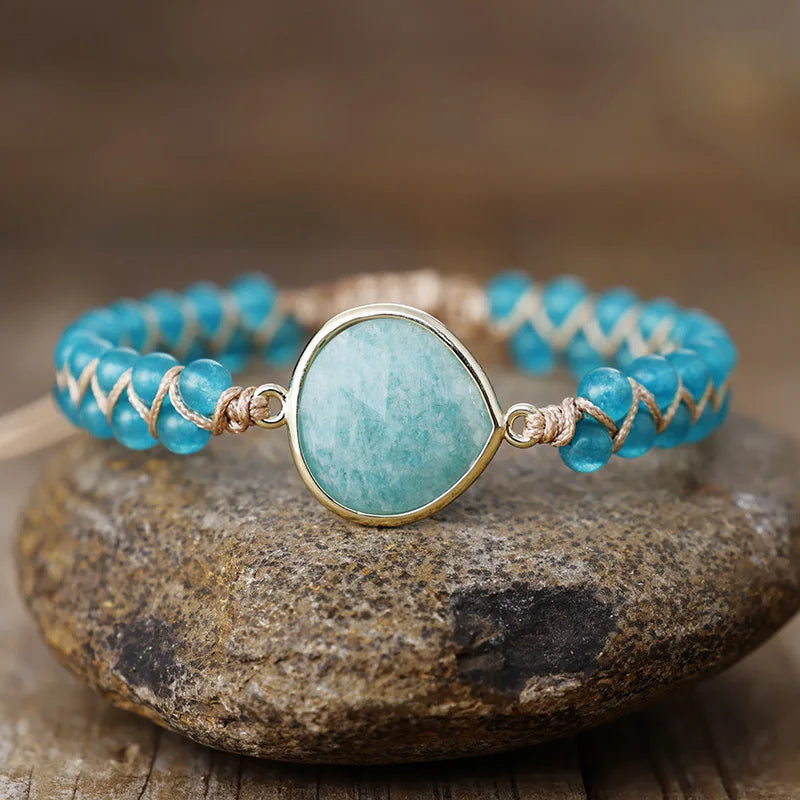 Braided Friendship Teardrop Charm Bracelet
