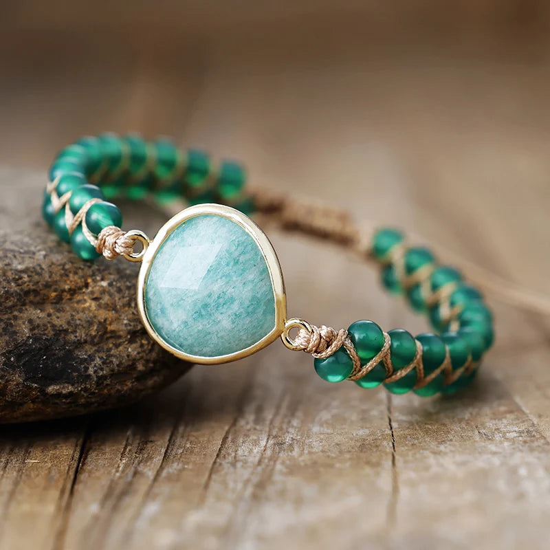 Braided Friendship Teardrop Charm Bracelet