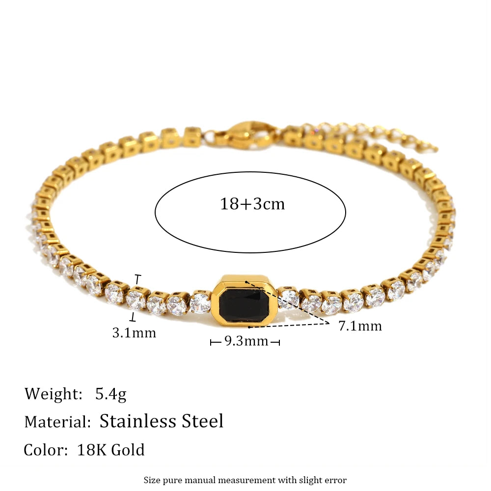 Colorful Zircon Tennis Bracelet