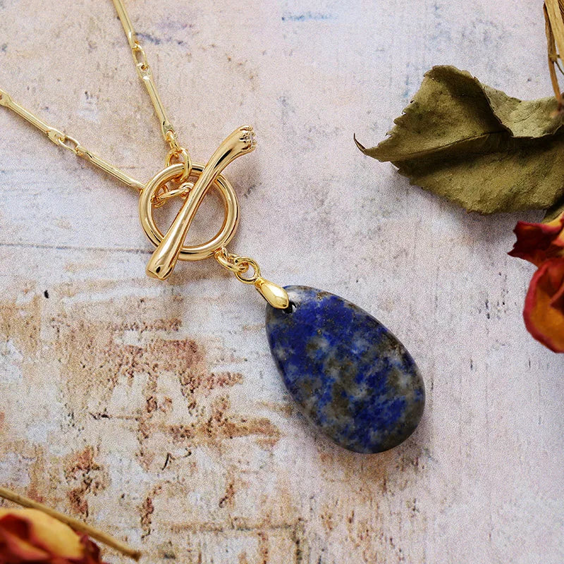 T-Bar Teardrop Crystal Choker Necklace