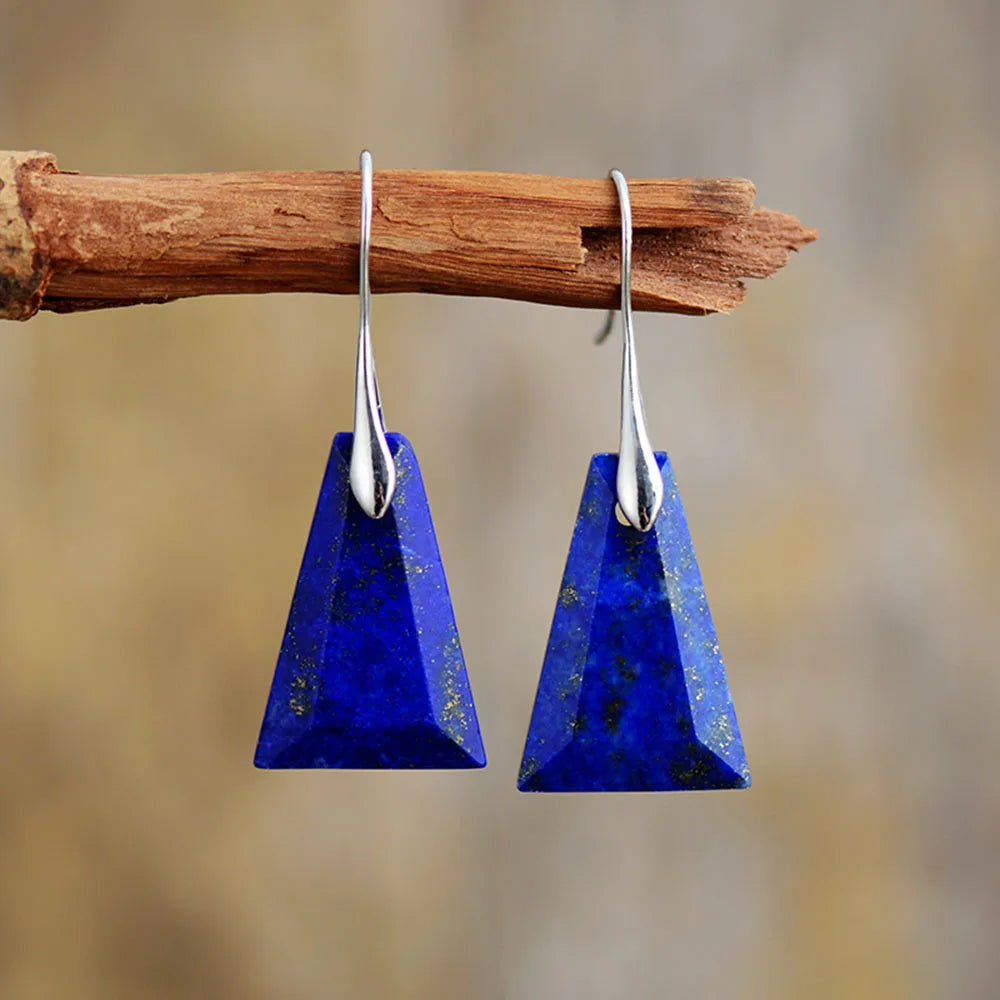Lapis Lazuli Trapezoid Earrings