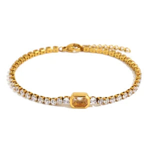 Colorful Zircon Tennis Bracelet