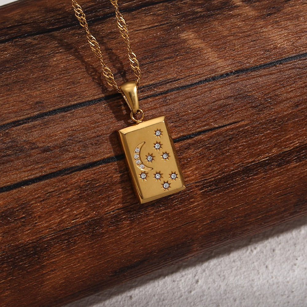 Nightsky Zircon Studded Necklace