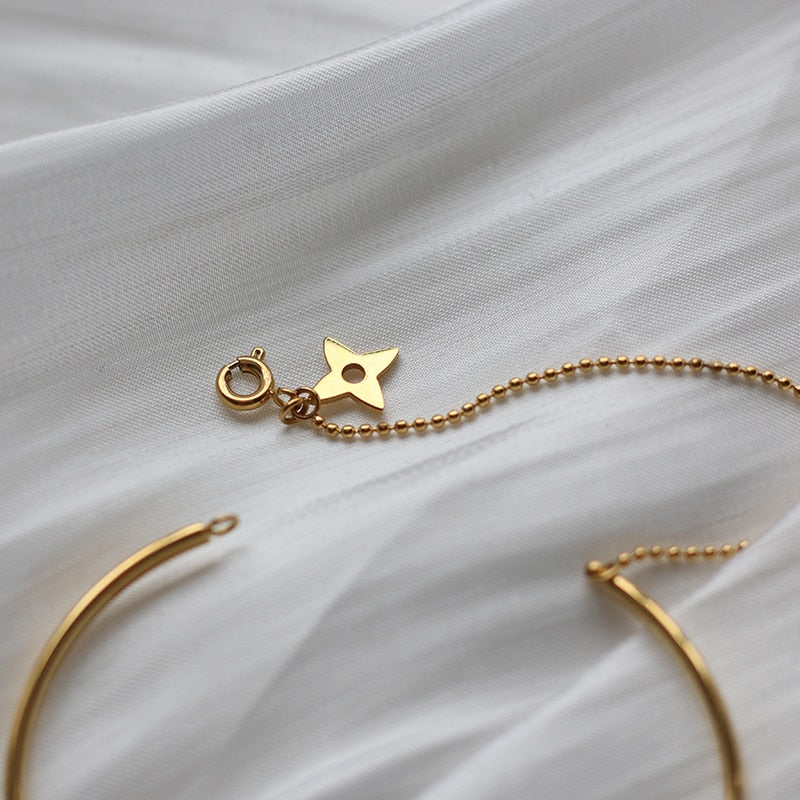 Petal Charm Bangle Bracelet