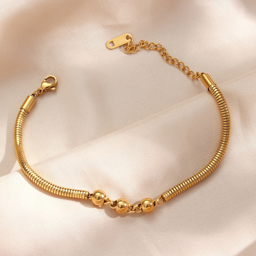 Gold Snake Chain Jewellery Set