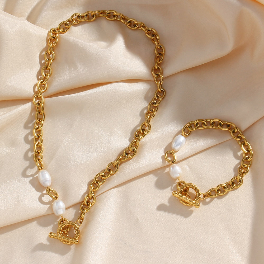 Cuban Style Chain Statement Necklace