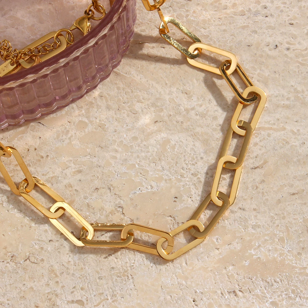 Chunky Paperclip Gold Chain Necklace
