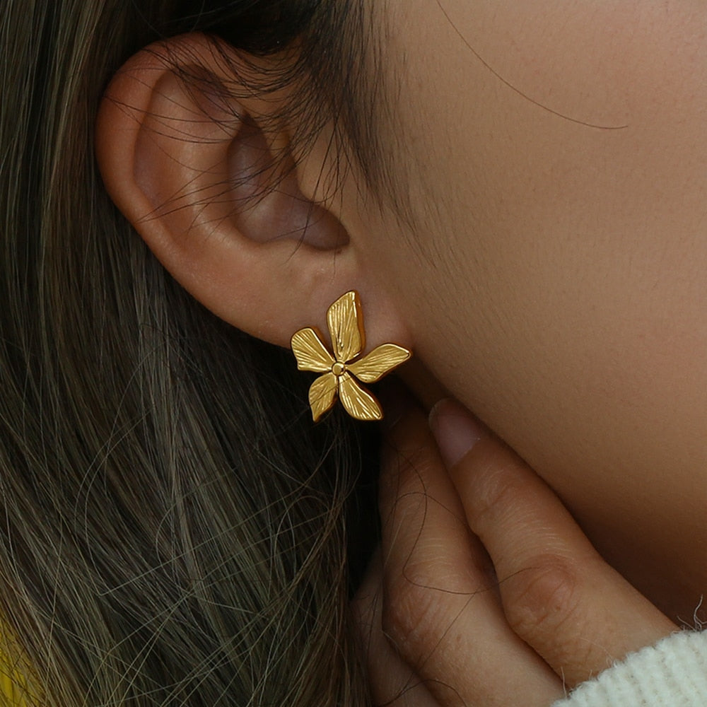 Classy Orchid Stud Earrings