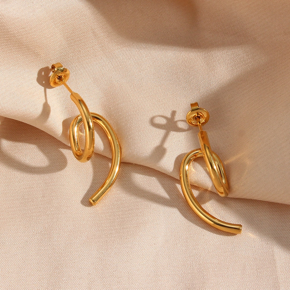 Wire Knot Drop Earrings