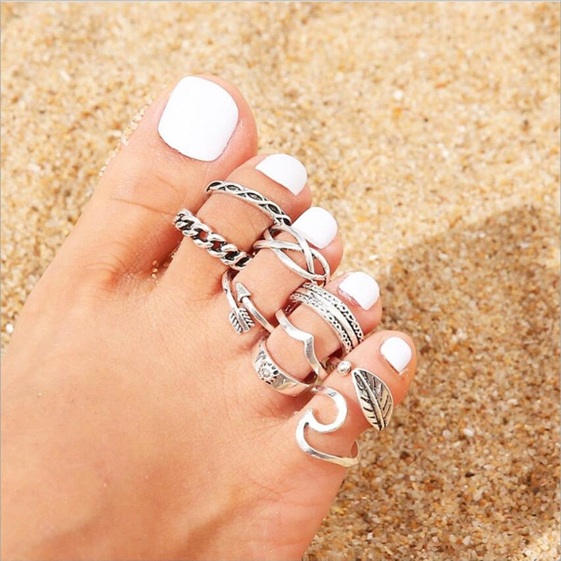 Infinity Toe Ring Set