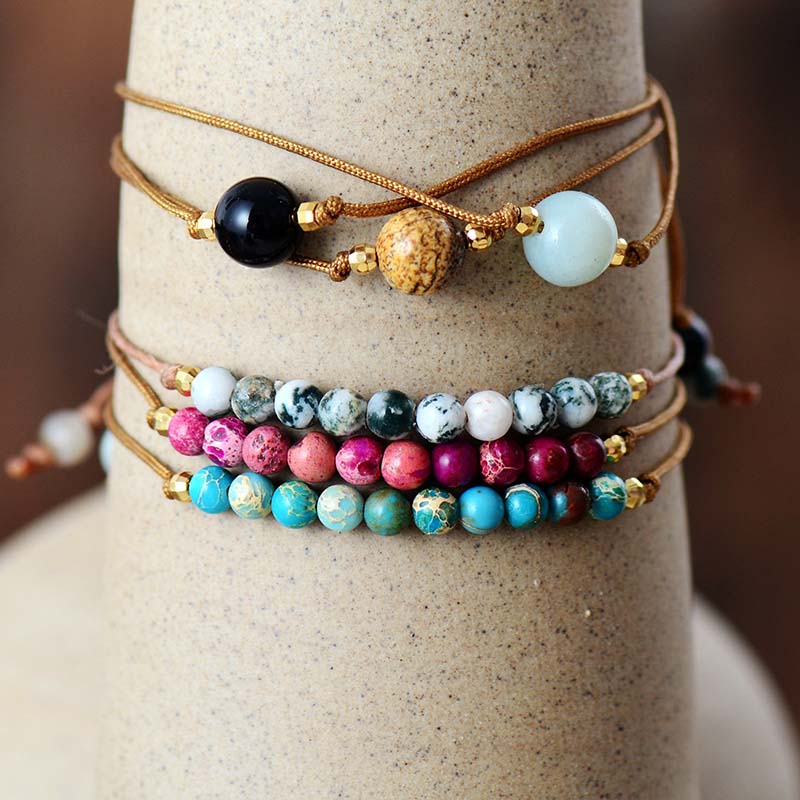 Monochromatic Beaded Cord Bracelet