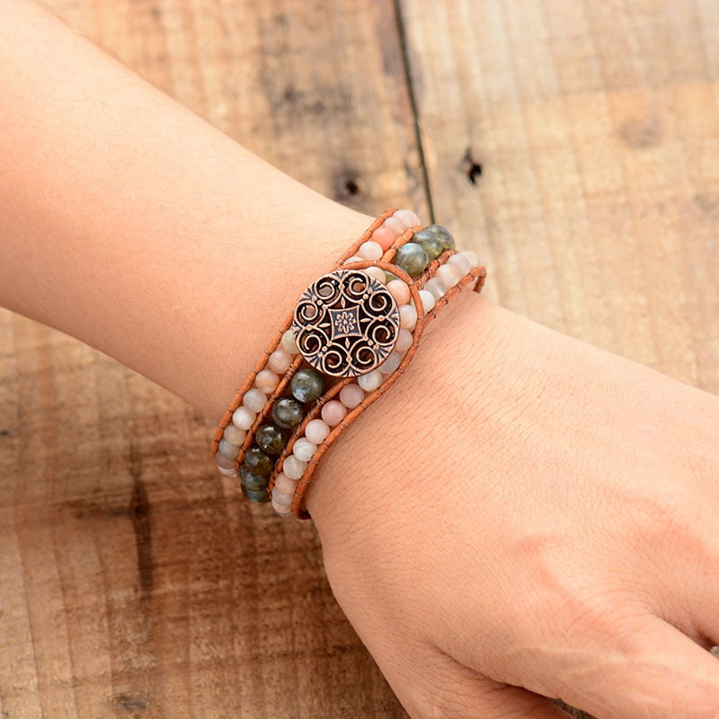 Labradorite Gypsy Emblem Bangle