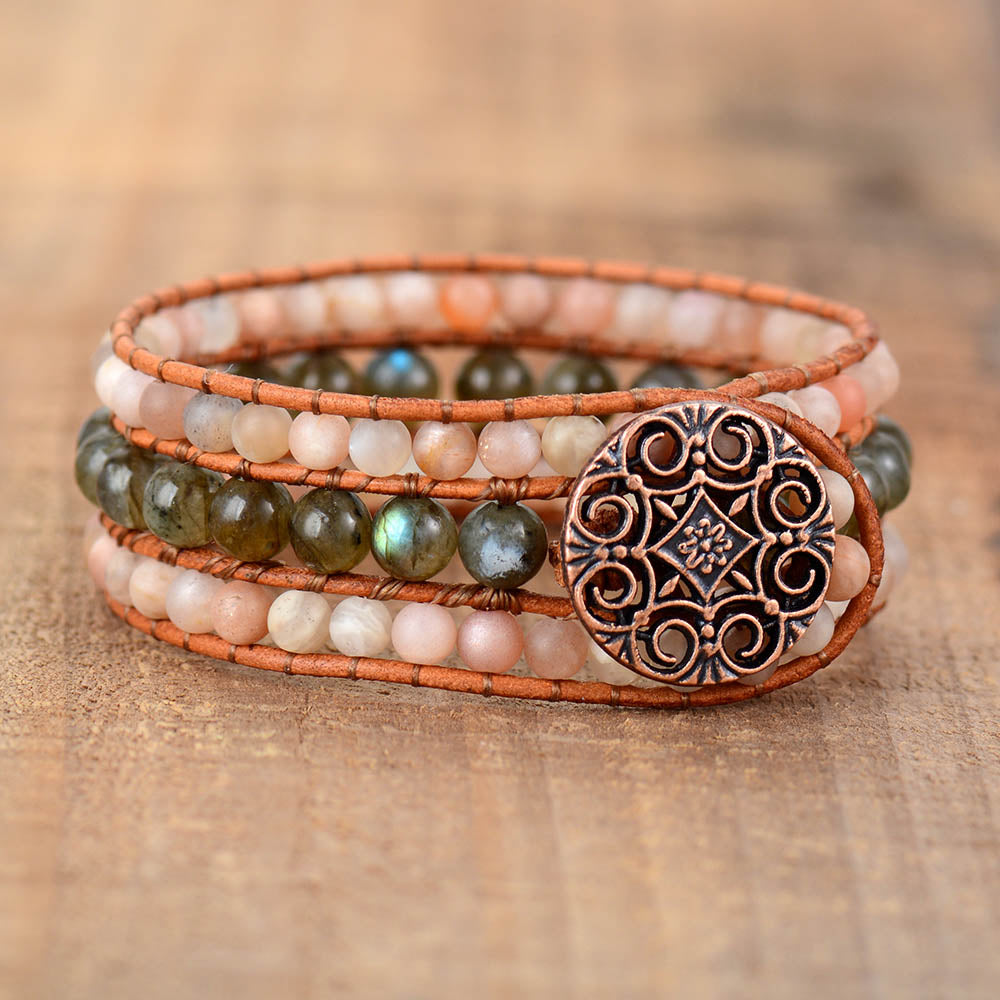 Labradorite Gypsy Emblem Bangle