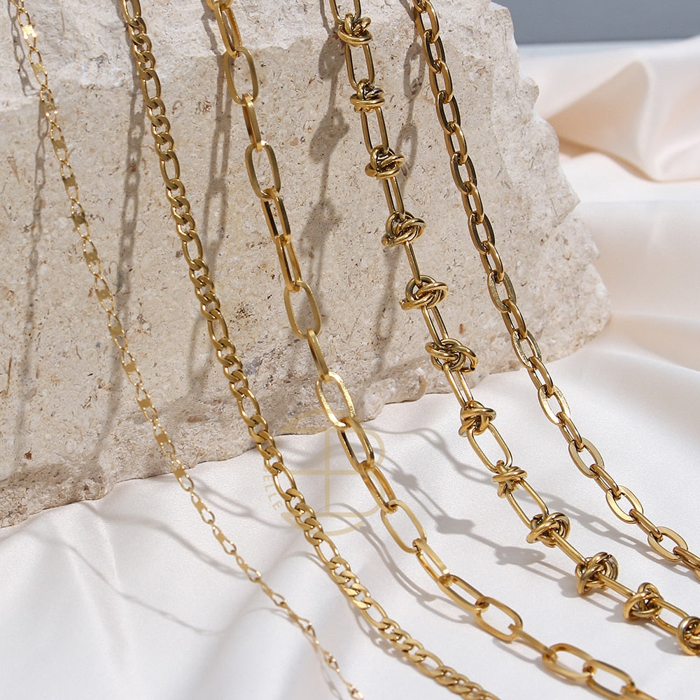 Classic Chain Link Gold Necklace