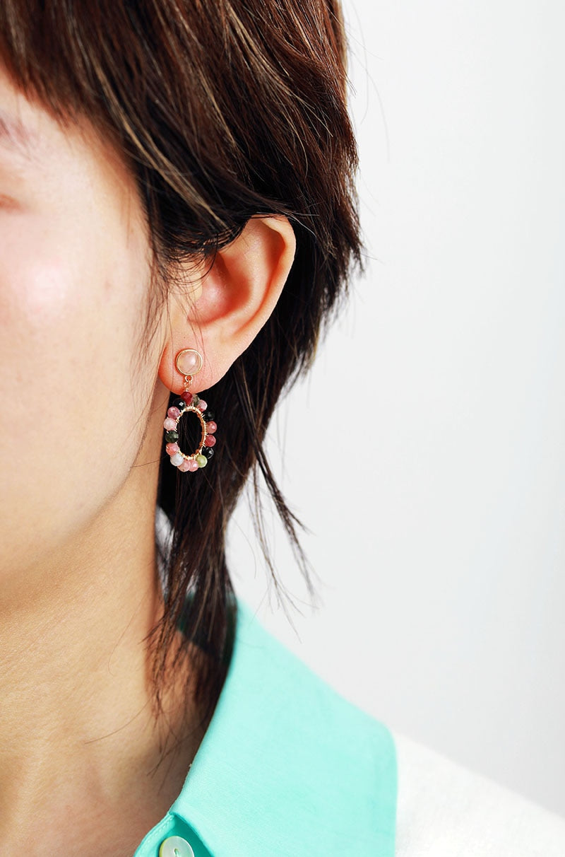 Multicolour Tourmaline Drop Earrings