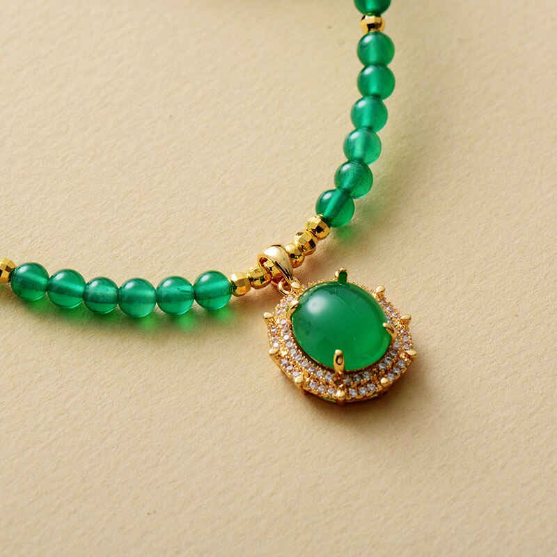 Green Onyx Bead Necklace