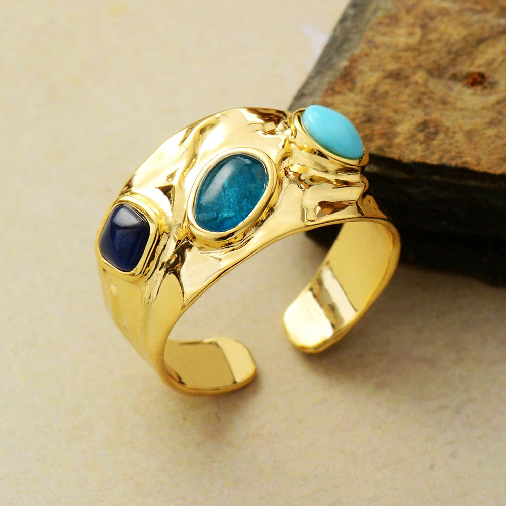 Apatite Studded Party Ring