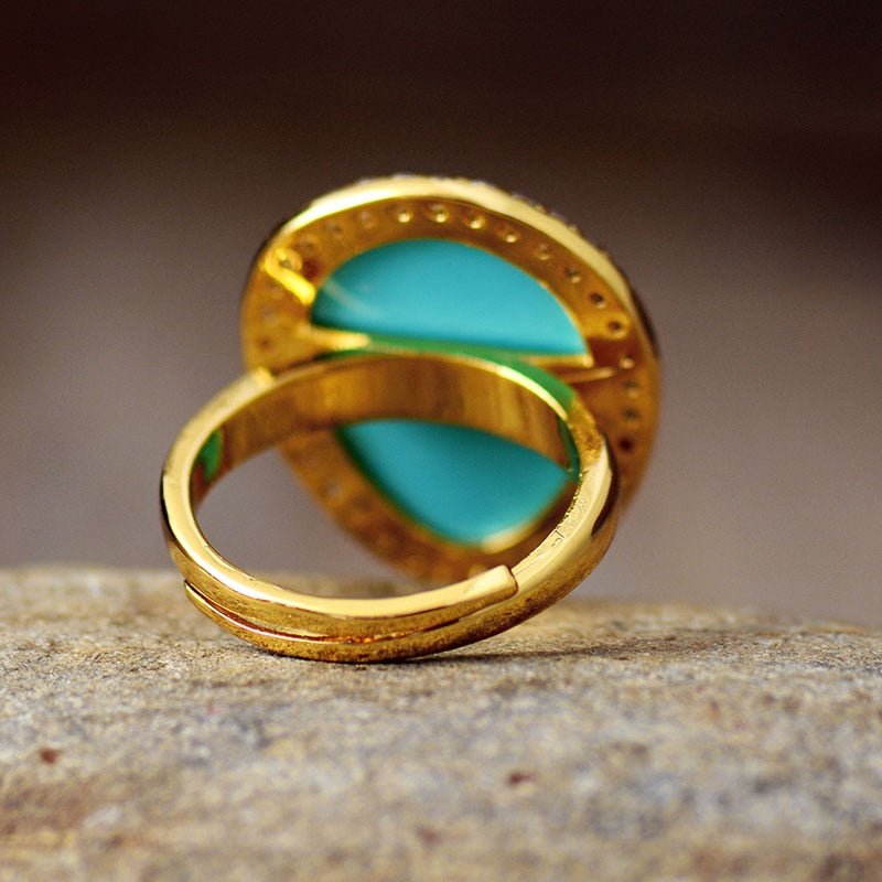 Teardrop Rhinestone Studded Ring