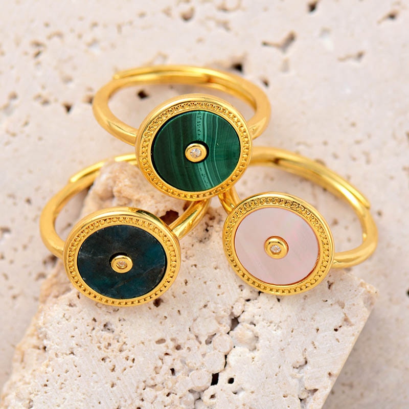 Byzantine Emerald Round Ring