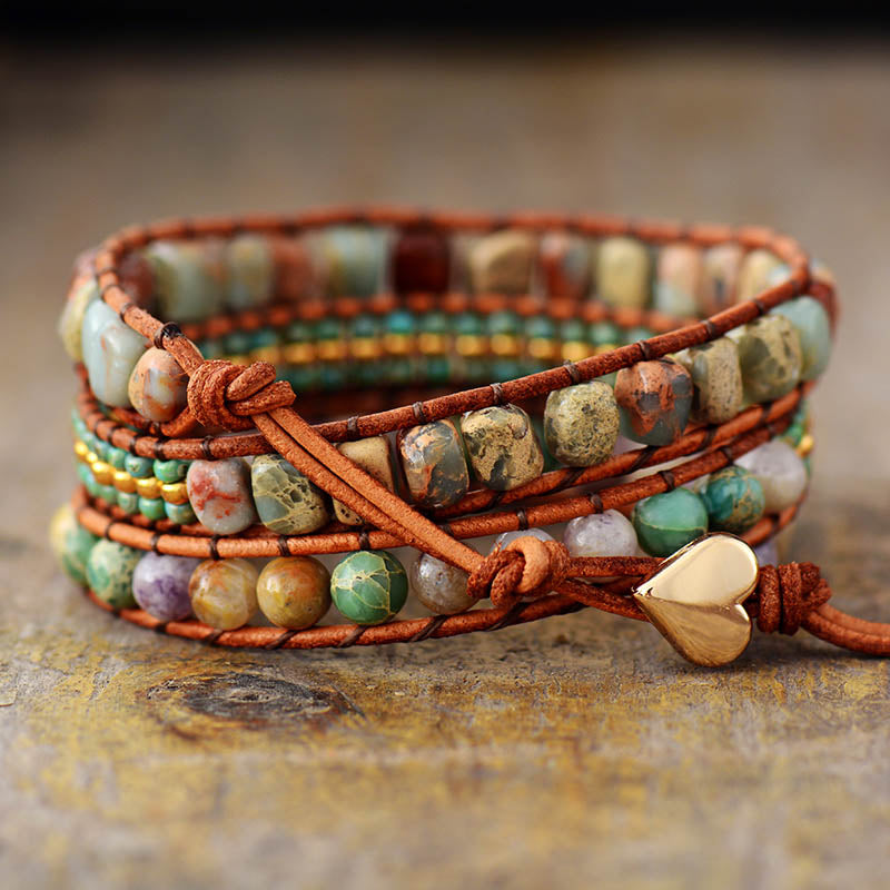 Boho Stones Beads Layered Bracelet
