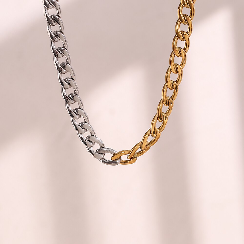 Silver Gold Choker Necklace