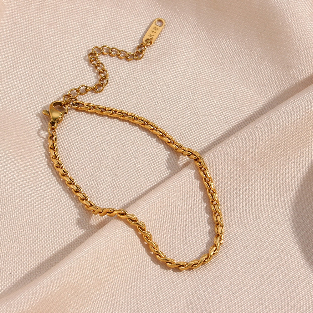 Braid Twisted Gold Set Jewellery