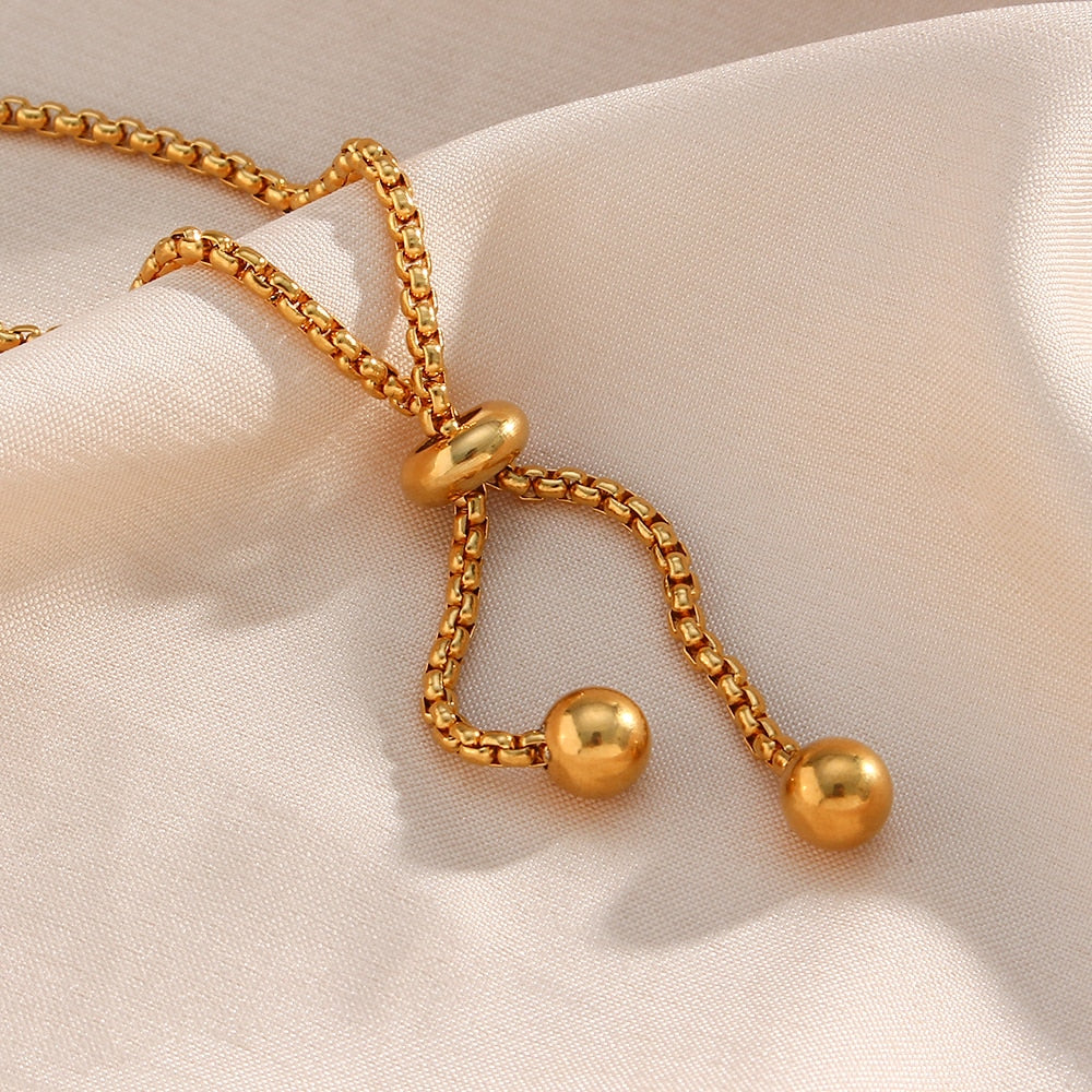 Adjustable Pearl Bracelet - 18k Gold