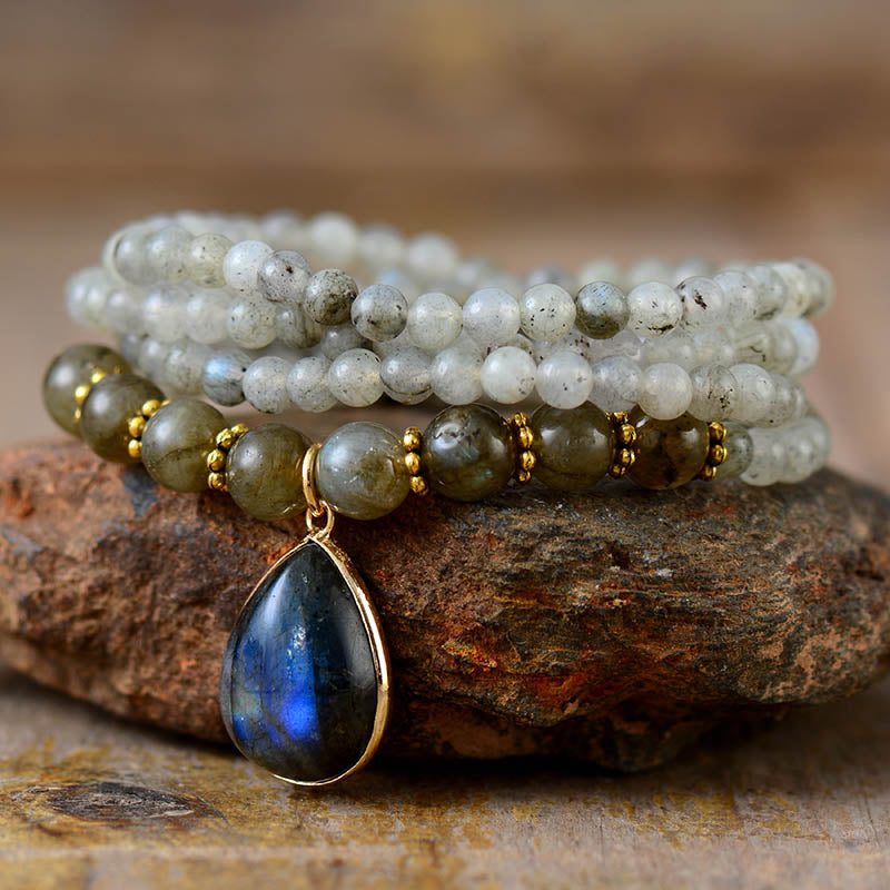 Elastic Labradorite Bracelet Necklace