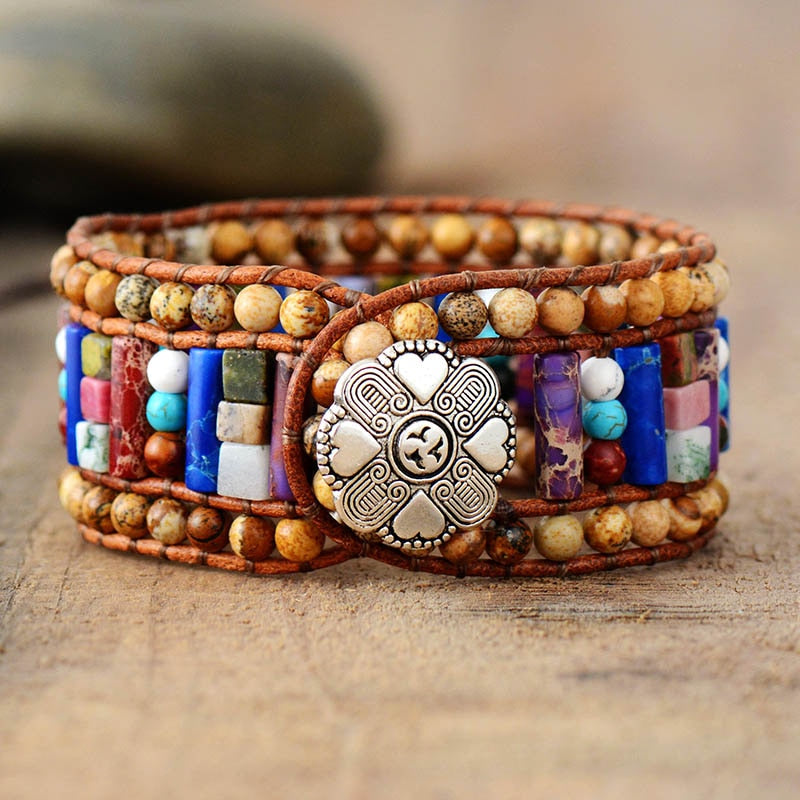 Mix Gems Metals Handmade Bracelet