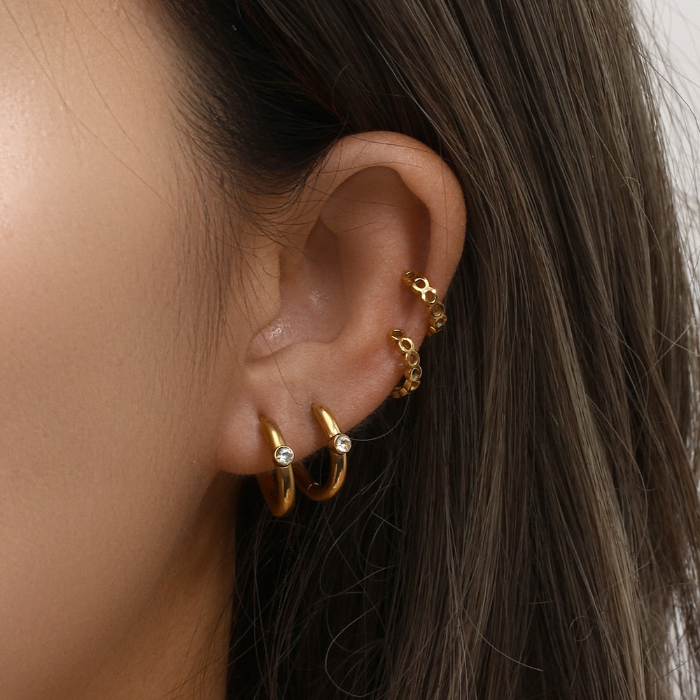 Hollow Loop Buckle Ear Cuff