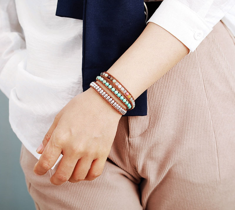 Layered Vintage Beads Boho Bracelet