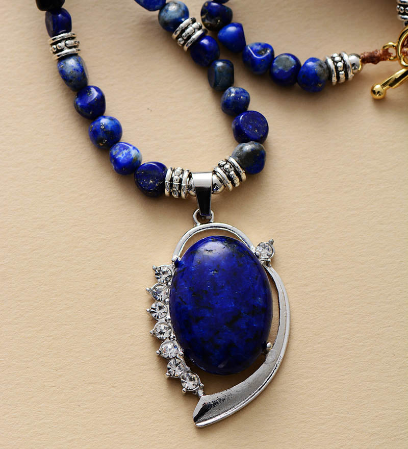 Opal Aquamarine Charm Necklace