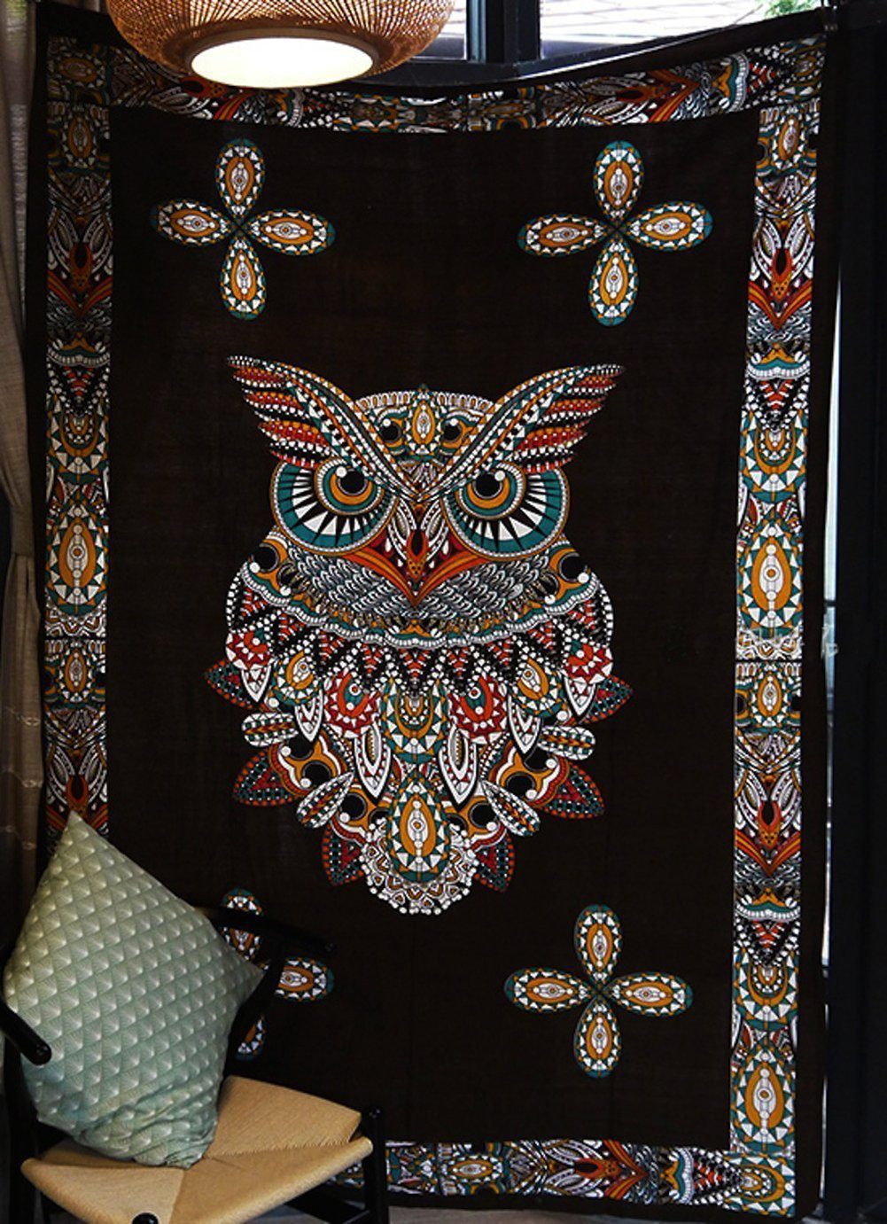 Bohemian Owl Tapestry Tapestry Boho Peak 