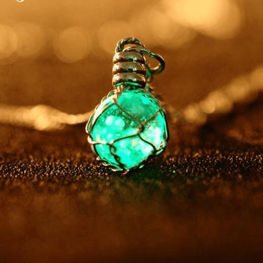 Oracle: The Luminous Crystal Ball Necklace Necklace Boho Peak green 