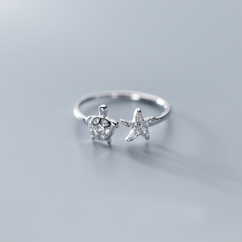 Shimmer Sea Turtle Ring