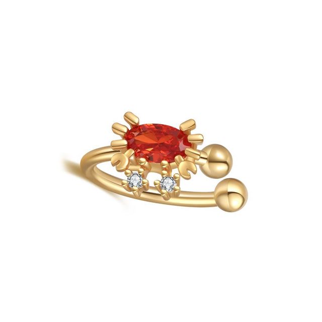 Dainty Ocean-inspired CZ Ring