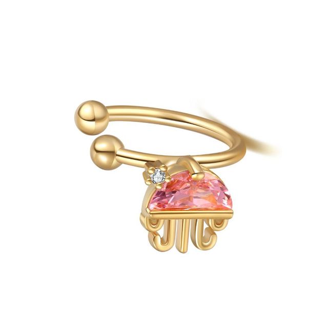 Dainty Ocean-inspired CZ Ring