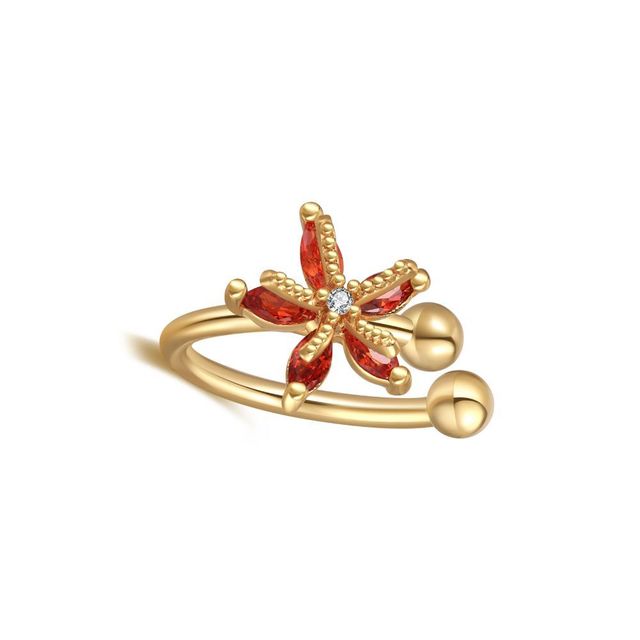 Dainty Ocean-inspired CZ Ring