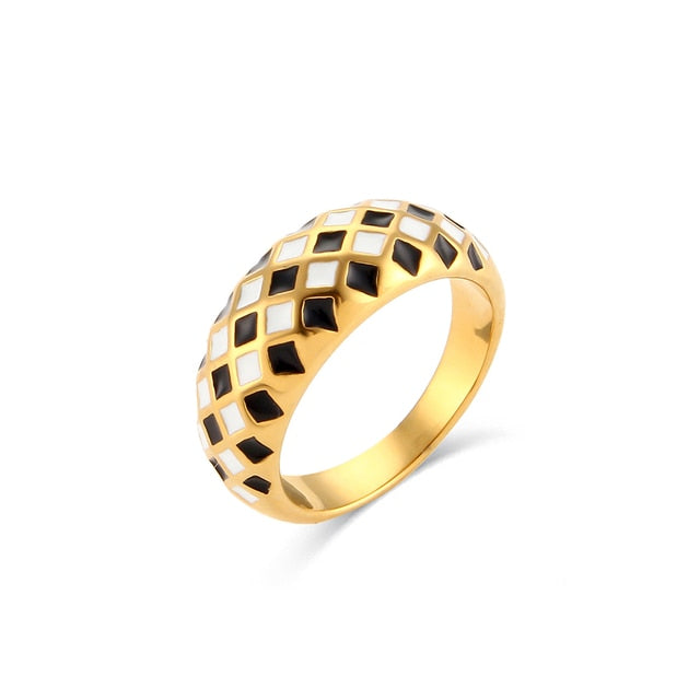 Chunky Geometric Dome Rings