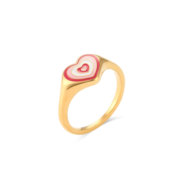 Swirling Hearts Lollipop Ring