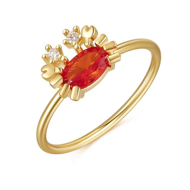 Dainty Ocean-inspired Gold Ring
