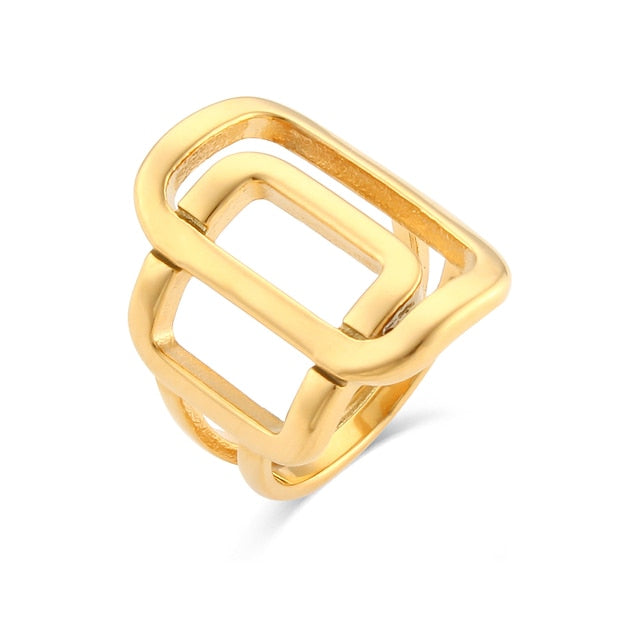 Layered Square Geometric Ring