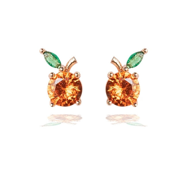Fruity Dainty Zircon Stud Earrings