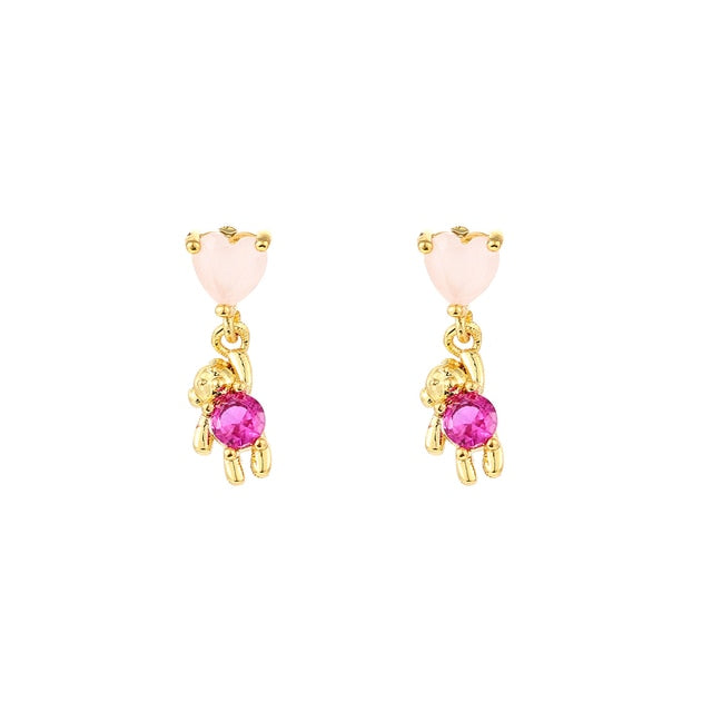 Candy Zircon Animal Stud Earrings