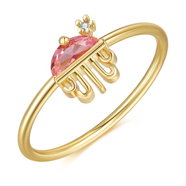 Dainty Ocean-inspired Gold Ring